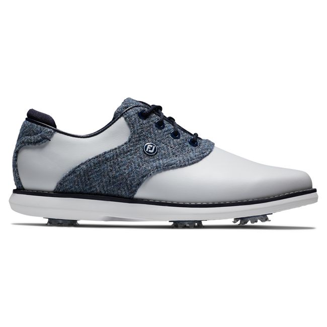 Zapatos Golf Con Pinchos Footjoy Lewis Traditions Mujer Blancas Azules | ZSBXNDY-65