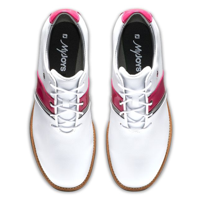 Zapatos Golf Con Pinchos Footjoy MyJoys Premiere Series - Traditional Mujer Blancas Fucsia | SDUMCKZ-49