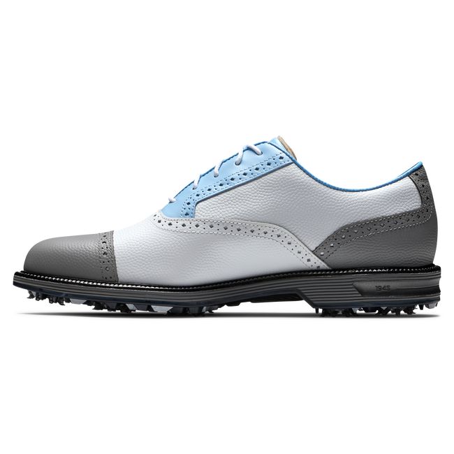 Zapatos Golf Con Pinchos Footjoy Myjoys Premiere Series - Tarlow Hombre Blancas Azules Claro Gris | KHTCPSD-63