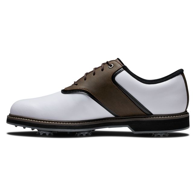 Zapatos Golf Con Pinchos Footjoy Originales Hombre Blancas Marrones | QXPYTZL-01