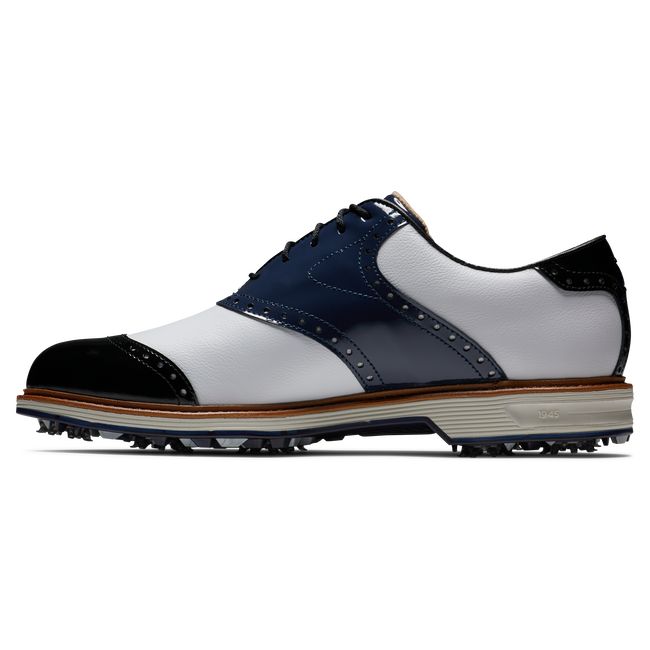 Zapatos Golf Con Pinchos Footjoy Premiere Series – Wilcox Hombre Blancas Azul Marino Negras | QYHDKSA-67