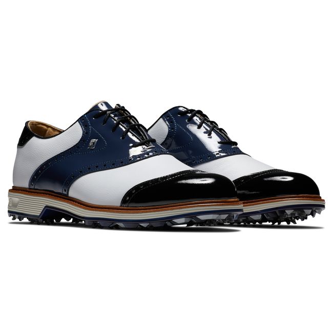 Zapatos Golf Con Pinchos Footjoy Premiere Series – Wilcox Hombre Blancas Azul Marino Negras | QYHDKSA-67