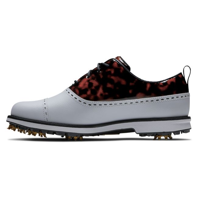 Zapatos Golf Con Pinchos Footjoy Premiere Series - Cap Puntera Mujer Blancas Negras | YNIEGUC-61