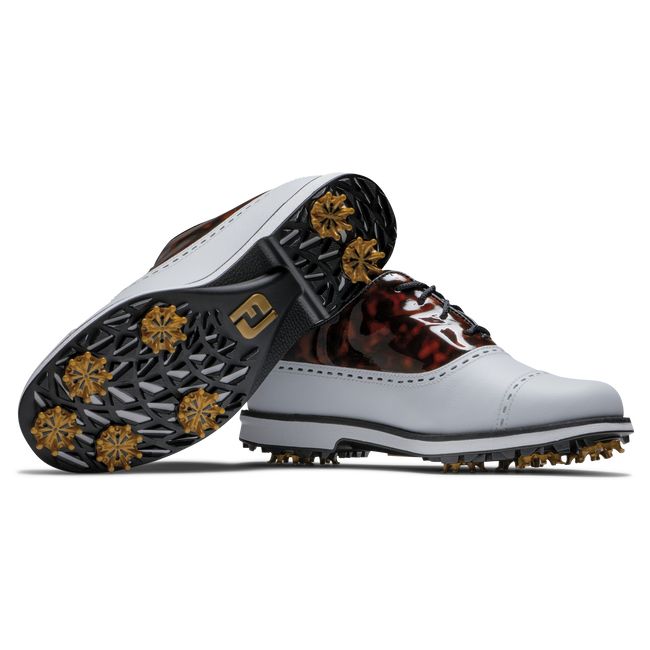 Zapatos Golf Con Pinchos Footjoy Premiere Series - Cap Puntera Mujer Blancas Negras | YNIEGUC-61