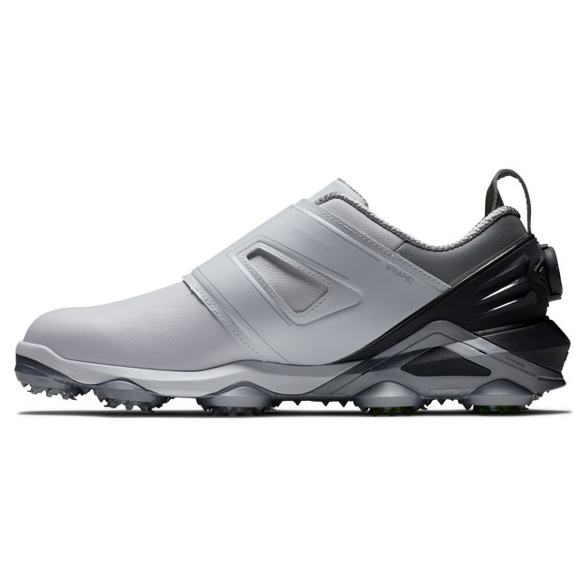 Zapatos Golf Con Pinchos Footjoy Tour Alpha Boa Hombre Blancas Gris | IKDWZAB-14