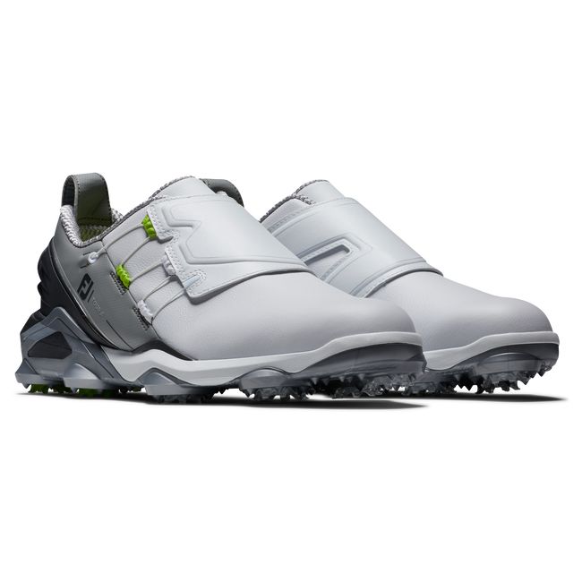 Zapatos Golf Con Pinchos Footjoy Tour Alpha Boa Hombre Blancas Gris | IKDWZAB-14