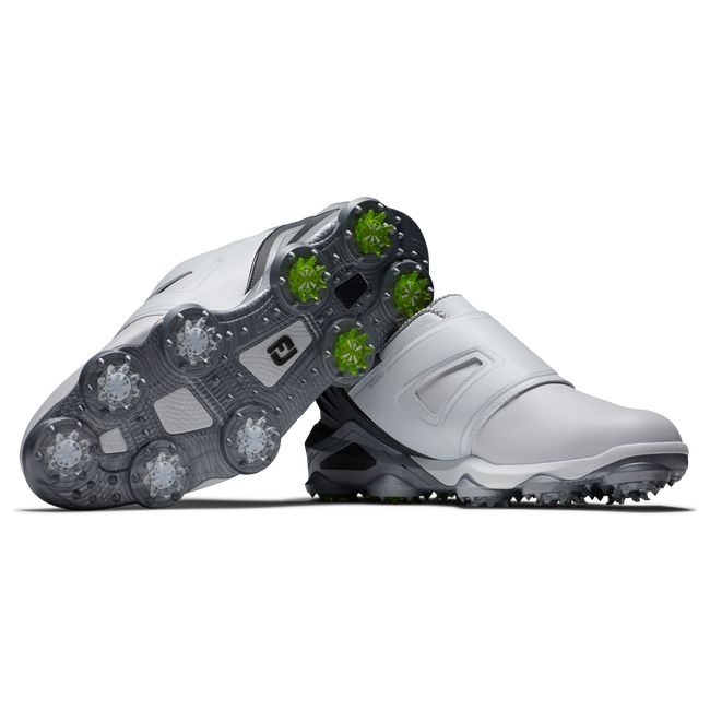 Zapatos Golf Con Pinchos Footjoy Tour Alpha Boa Hombre Blancas Gris | IKDWZAB-14