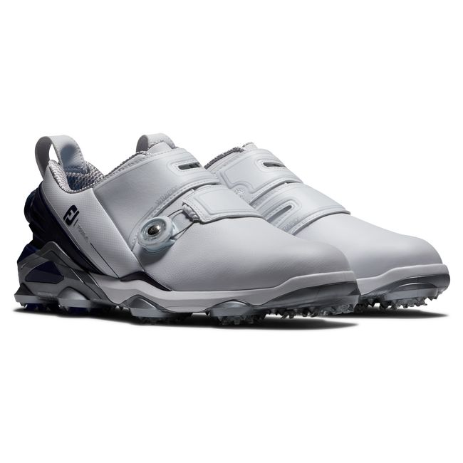 Zapatos Golf Con Pinchos Footjoy Tour Alpha Dual Boa Hombre Blancas Gris | MVWAXFJ-37