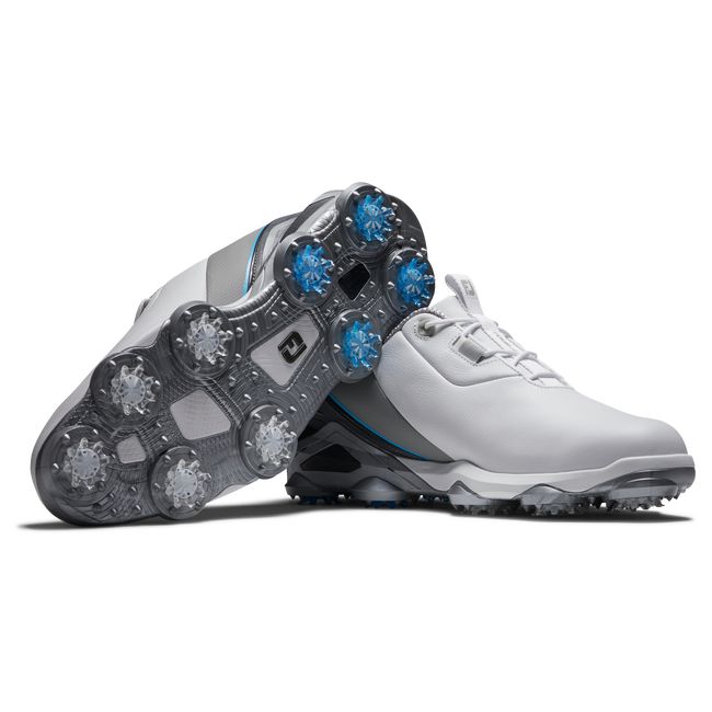 Zapatos Golf Con Pinchos Footjoy Tour Alpha Hombre Blancas Gris | NPRMHSC-04