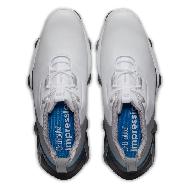 Zapatos Golf Con Pinchos Footjoy Tour Alpha Hombre Blancas Gris | NPRMHSC-04