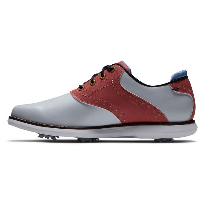 Zapatos Golf Con Pinchos Footjoy Traditions - Summer Classics Mujer Blancas Azules | SJCOYTH-02