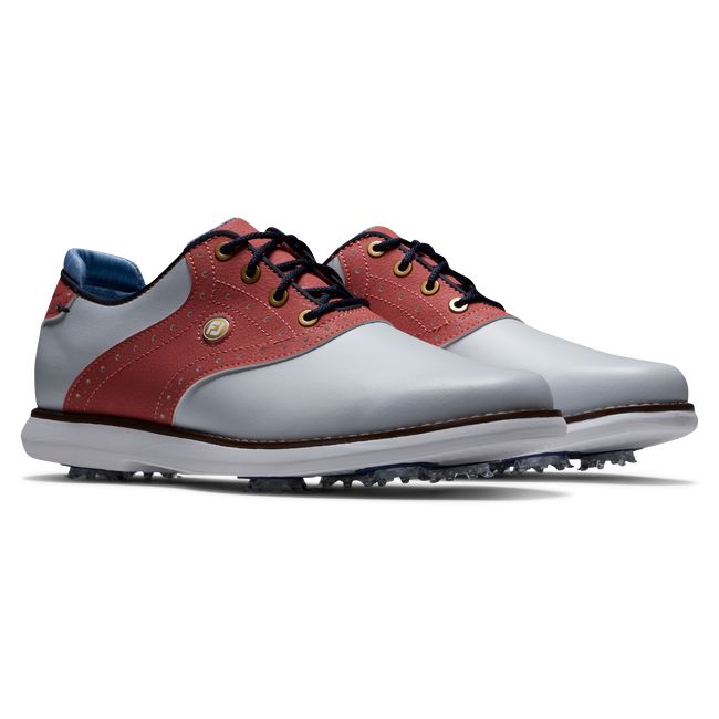 Zapatos Golf Con Pinchos Footjoy Traditions - Summer Classics Mujer Blancas Azules | SJCOYTH-02