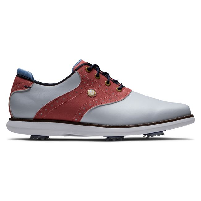 Zapatos Golf Con Pinchos Footjoy Traditions - Summer Classics Mujer Blancas Azules | SJCOYTH-02