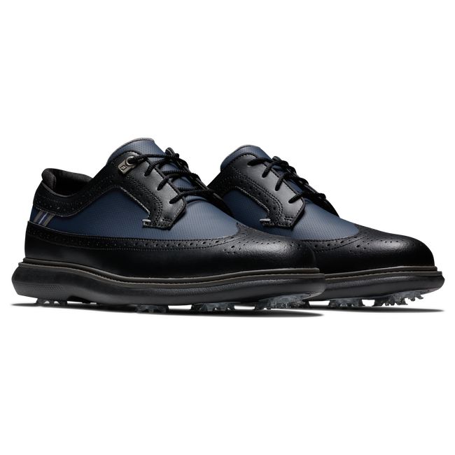 Zapatos Golf Con Pinchos Footjoy Traditions - Wing Tip Hombre Negras | UEJVBXD-85