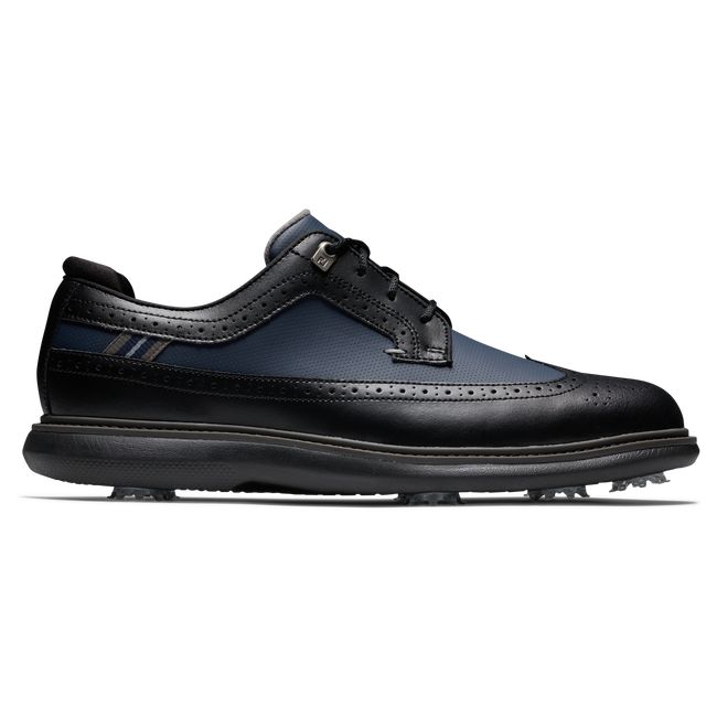 Zapatos Golf Con Pinchos Footjoy Traditions - Wing Tip Hombre Negras | UEJVBXD-85