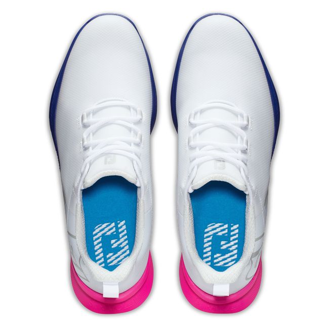 Zapatos Golf Sin Pinchos Footjoy Fj Fuel Deporte Hombre Blancas Rosas | JKBIQHV-21