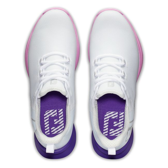 Zapatos Golf Sin Pinchos Footjoy Fj Fuel Deporte Mujer Blancas Moradas | QRSBXAV-95