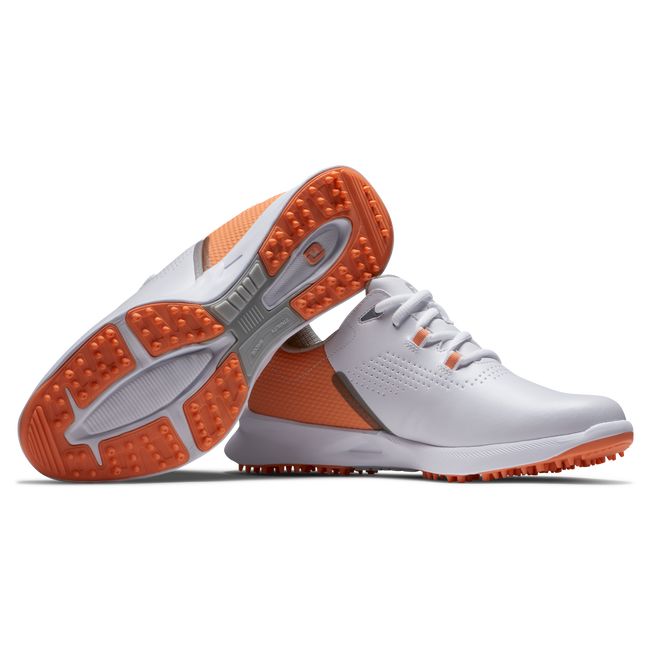 Zapatos Golf Sin Pinchos Footjoy Fj Fuel Mujer Blancas Naranjas | ZKNPHBY-45