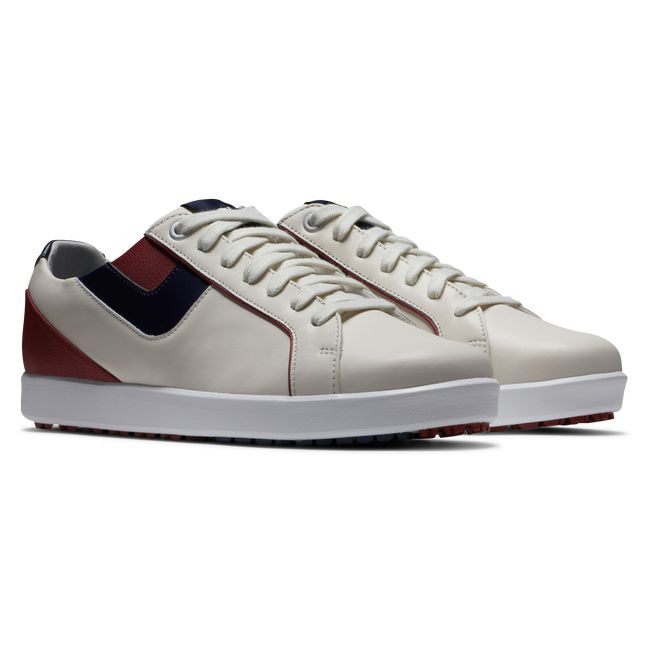 Zapatos Golf Sin Pinchos Footjoy Links Mujer Blancas Burdeos | LFSUGHT-75