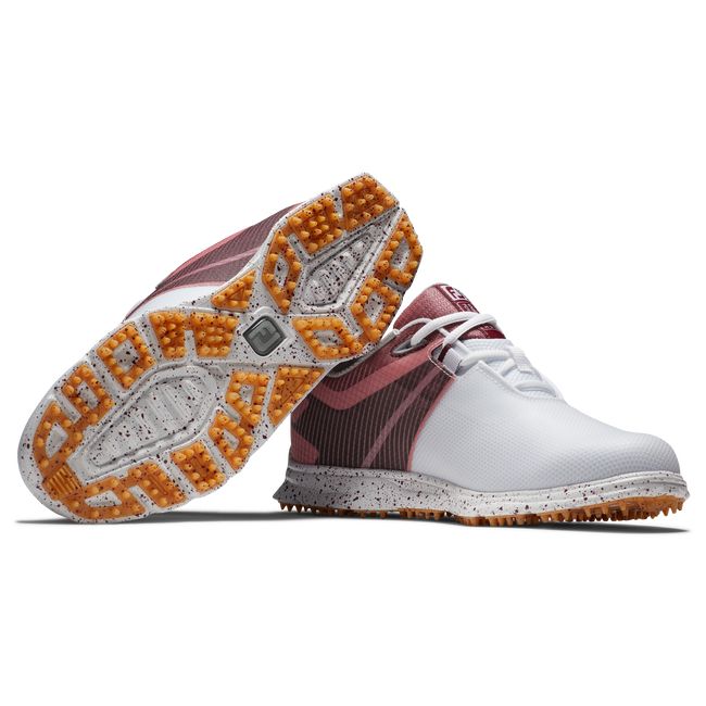 Zapatos Golf Sin Pinchos Footjoy Pro|SL Deporte Mujer Blancas Burdeos | ZXWDKBN-84