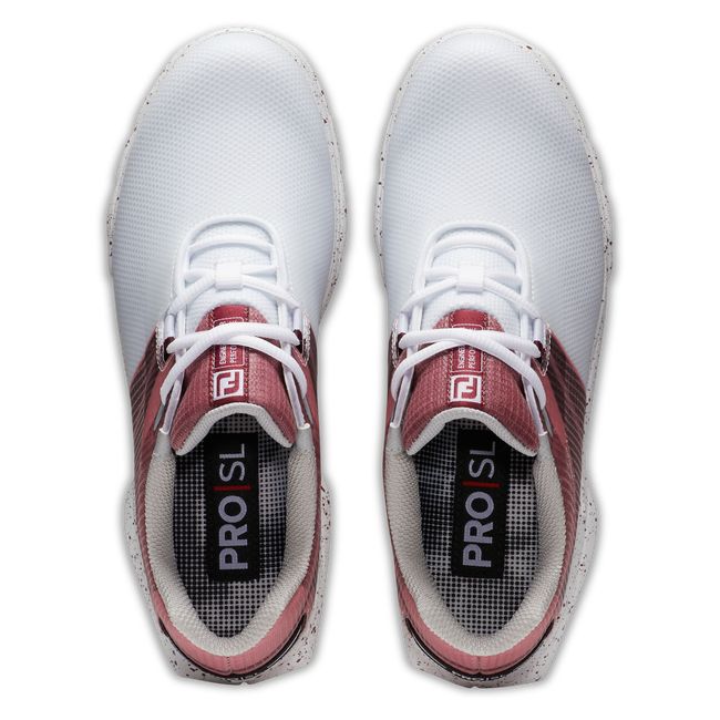 Zapatos Golf Sin Pinchos Footjoy Pro|SL Deporte Mujer Blancas Burdeos | ZXWDKBN-84