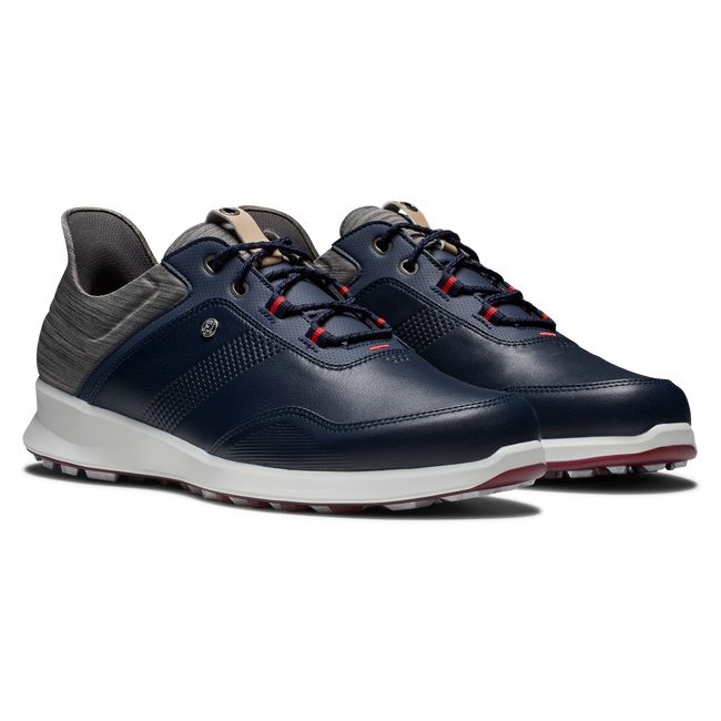 Zapatos Golf Sin Pinchos Footjoy Stratos Hombre Azul Marino Gris | JEQGFOV-29