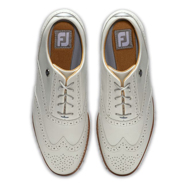 Zapatos de Golf Footjoy Deporte Retro Mujer Blancas | HTIQXCG-03