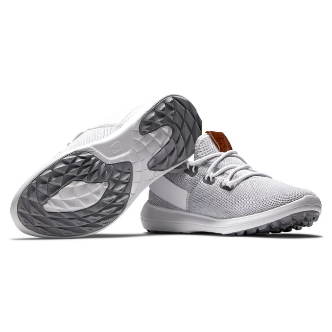 Zapatos de Golf Footjoy Flex Coastal Mesh Mujer Blancas Gris | MPROJDY-23