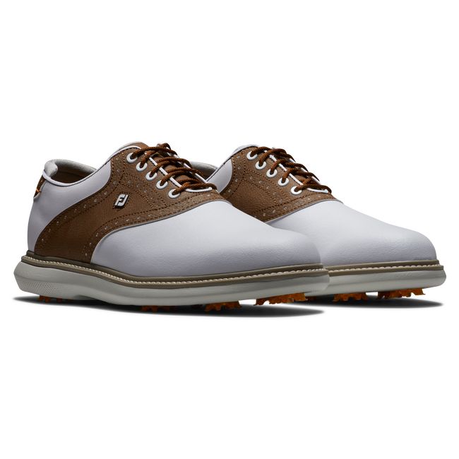 Zapatos de Golf Footjoy Traditionally Hombre Blancas Marrones | AYCXLDP-48